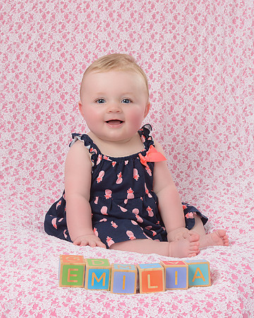 Baby Portrait with Blocks | Northern Virginia Family Photographer